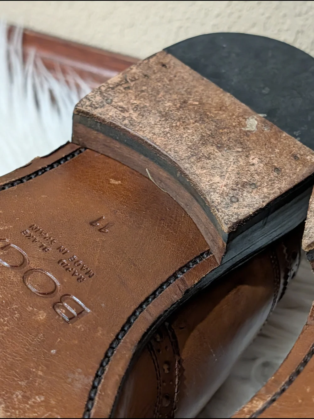 Men's Tan Leather Wingtip Derbys with Brogue Detailing Italian Artisan